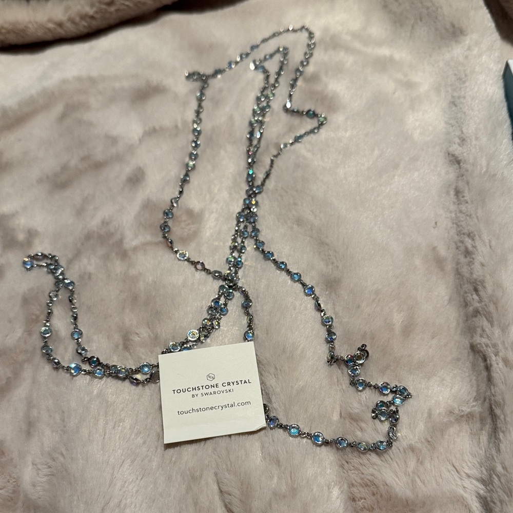 Touchstone Crystal by Swarovski- Crystal Aurore Boreale Mini Chantelle Necklace
